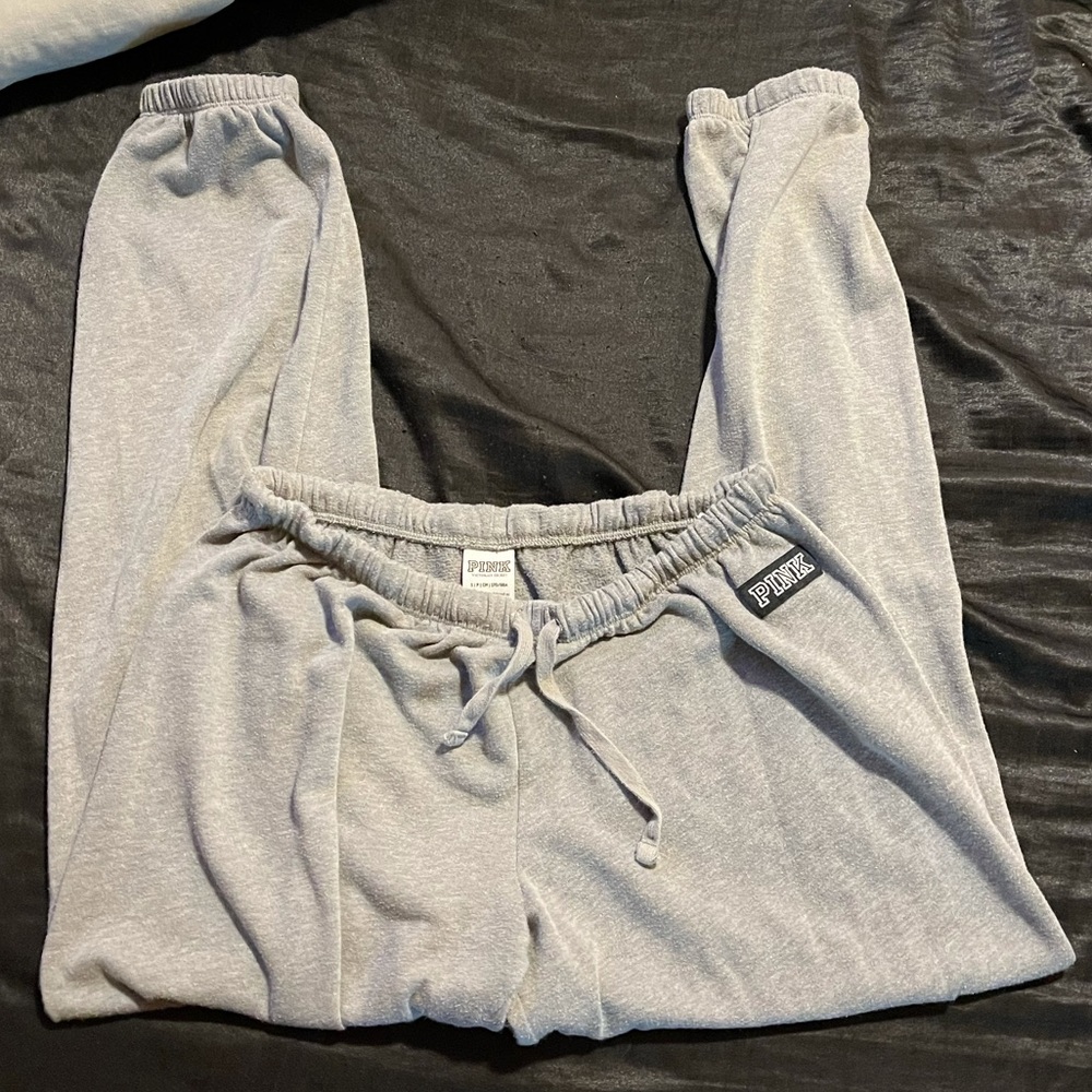 PINK grey sweatpants
